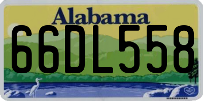 AL license plate 66DL558