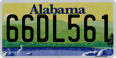 AL license plate 66DL561