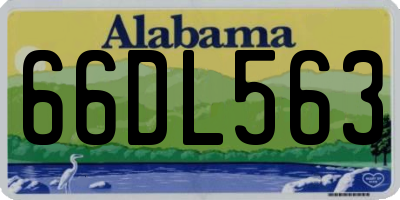 AL license plate 66DL563