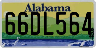 AL license plate 66DL564