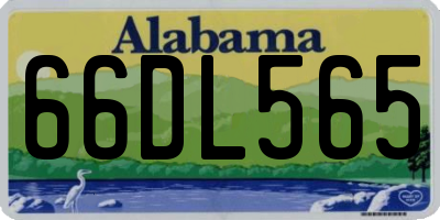 AL license plate 66DL565
