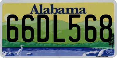 AL license plate 66DL568