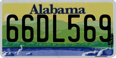 AL license plate 66DL569