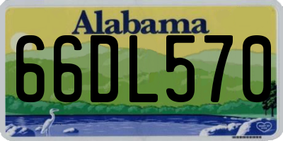 AL license plate 66DL570