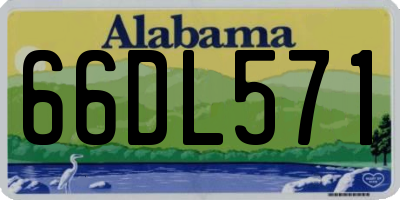 AL license plate 66DL571