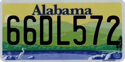 AL license plate 66DL572