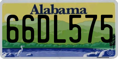 AL license plate 66DL575