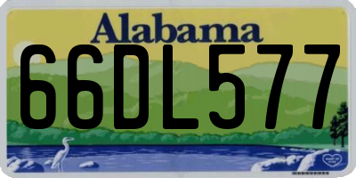 AL license plate 66DL577