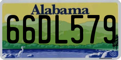 AL license plate 66DL579