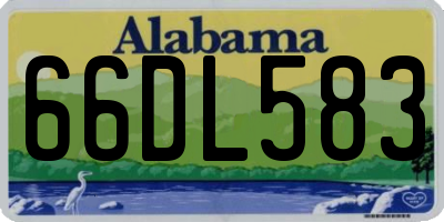AL license plate 66DL583