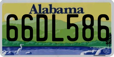 AL license plate 66DL586