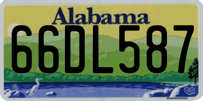 AL license plate 66DL587