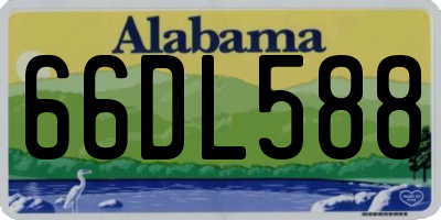 AL license plate 66DL588