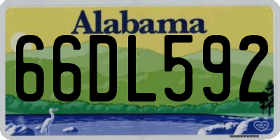 AL license plate 66DL592