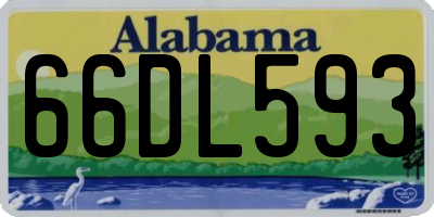 AL license plate 66DL593