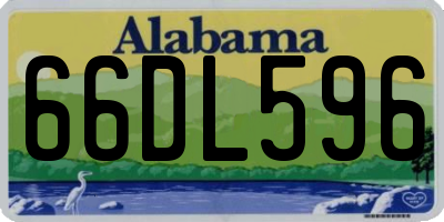 AL license plate 66DL596