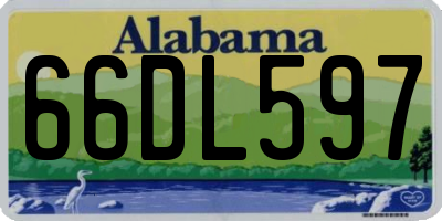 AL license plate 66DL597