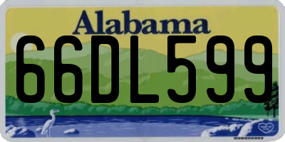 AL license plate 66DL599
