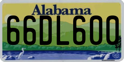 AL license plate 66DL600