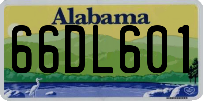 AL license plate 66DL601