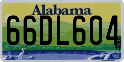 AL license plate 66DL604