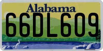 AL license plate 66DL609
