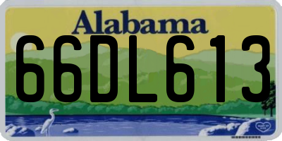 AL license plate 66DL613