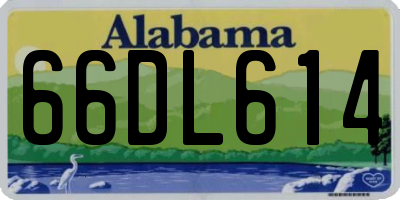 AL license plate 66DL614