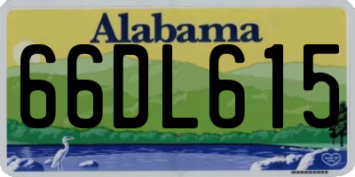 AL license plate 66DL615