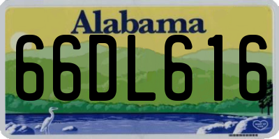 AL license plate 66DL616