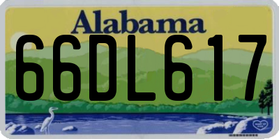 AL license plate 66DL617