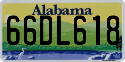 AL license plate 66DL618