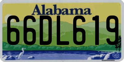 AL license plate 66DL619