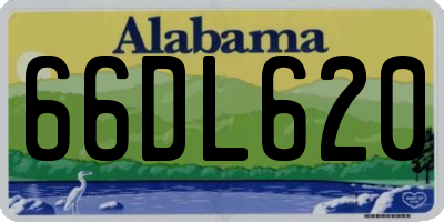 AL license plate 66DL620