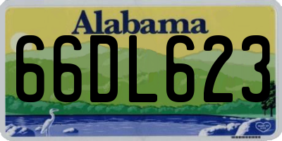 AL license plate 66DL623