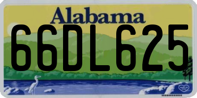 AL license plate 66DL625