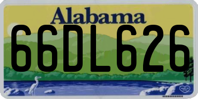 AL license plate 66DL626