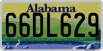 AL license plate 66DL629