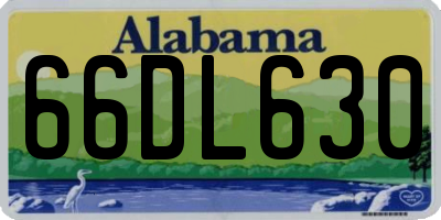 AL license plate 66DL630