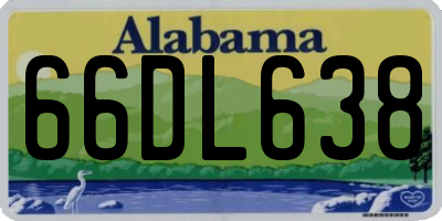 AL license plate 66DL638