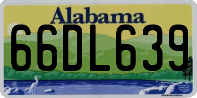 AL license plate 66DL639