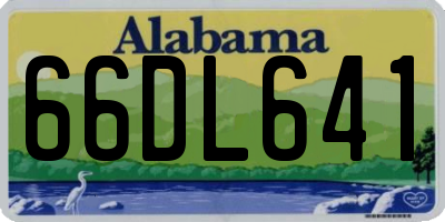 AL license plate 66DL641