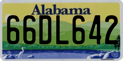 AL license plate 66DL642
