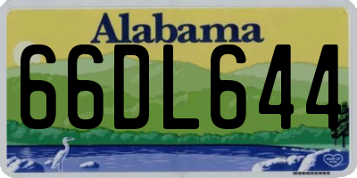 AL license plate 66DL644