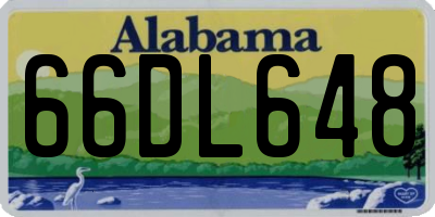 AL license plate 66DL648