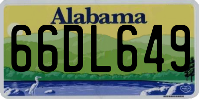 AL license plate 66DL649