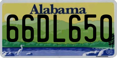 AL license plate 66DL650