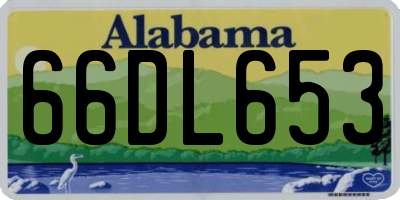 AL license plate 66DL653