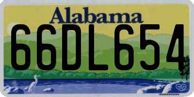 AL license plate 66DL654