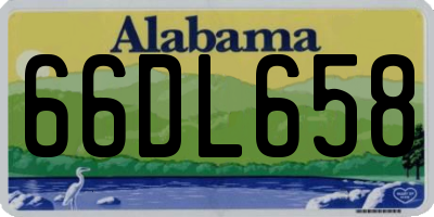 AL license plate 66DL658